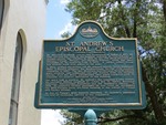St. Andrews Episcopal Church Marker, Tampa, FL by George Lansing Taylor, Jr.
