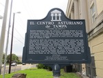 El Centro Asturiano Marker, Tampa, FL by George Lansing Taylor, Jr.