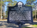Myers Park Historic District Marker (Reverse) Tallahassee, FL