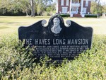 Hayes Long Mansion Marker Greenwood FL by George Lansing Taylor, Jr.