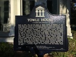 Towle House Marker Tallahassee FL by George Lansing Taylor, Jr.