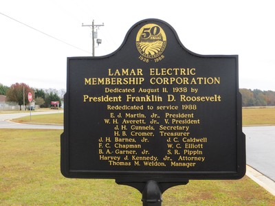 "Lamar Electric Membership Corporation Marker Lamar County, GA" by