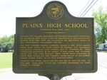 Plains High School Marker (Reverse) Plains, GA