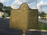 Grady County - Original Diversified Farming County of Southeast Marker Cairo, GA