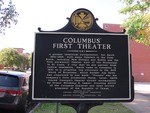 Columbus' First Theater Marker Columbus, GA by George Lansing Taylor, Jr.