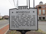 Historic Marker Sevierville, TN by George Lansing Taylor, Jr.