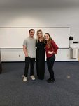 Maureen McCluskey with two actors by University of North Florida