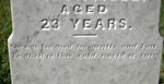 Close up of Cornelia Williams's Gravestone by James Dwight Davis