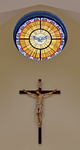 Holy Spirit Rose Window Above a Crucifix by James Dwight Davis