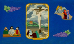 Crucifixion Needlepoint Kneeler by James Dwight Davis
