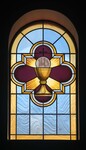 Window Three of Seven Depicting the Sacraments. This one shows the Bread and Chalice of the Eucharist by James Dwight Davis