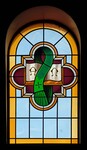 Window Six of Seven Depicting the Sacraments. This One shows a book and a stole symbolizing Holy Orders. by James Dwight Davis