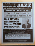 Highlights in Jazz Concert 165 - Dick Hyman Plays Gershwin and Ellington by Jack Kleinsinger and Danny Gottlieb