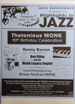 Highlights in Jazz Concert 279-  Thelonious Monk's 90th Birthday Celebration