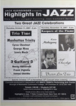 Highlights in Jazz Concert 281- Trio Time
