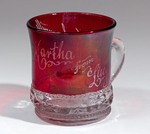 Cup: Glass Souvenir Cup, Jacksonville Exposition, Jacksonville, Florida; 1908