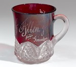 Cup: Glass Souvenir Cup, St. Augustine, Florida; April 3, 1908
