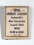 Matchbook: Hotel Andrew Jackson, Jacksonville, Florida