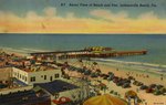Postcard: Aerial View of Beach and Pier, Jacksonville Beach, Fla