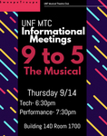 Poster: Information Meeting for 9 to 5 Musical by University of North Florida