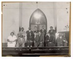 Photograph: Group Portrait, Unidentified People In A Church by R. Lee Thomas