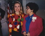 Photograph of Hillary Clinton and Dr. Edna L. Saffy