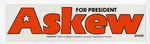 Askew for President campaign sticker