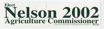 Nelson Agriculture Commissioner 2002 sticker
