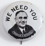 Franklin Roosevelt Campaign Button
