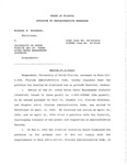 State of Florida Division of Administrative Hearings: Third Motion to Dismiss by T R. Hainline Jr and Marcia P. Parker