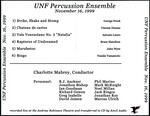 UNF Percussion Ensemble November 16, 1999 by Charoltte Mabrey and University of North Florida Percussion Ensemble