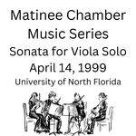 Matinee chamber music series -Sonata for viola solo