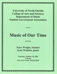 Music of our Time - Peter Wright, Scott Watkins by University of North Florida School of Music