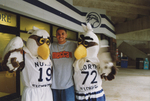 UNF Mascots with Student by University of North Florida
